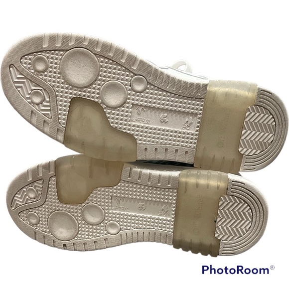 💚☘️Off-White “Out of Office For Walking” sneakers w/ green 39 8.5 Like New☘️💚 - Picture 6 of 7